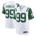 Cheap Men's New York Jets #99 Will McDonald IV White Classic Alternate VaporLimited Football Stitched Jersey