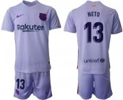 Wholesale Cheap Men 2021-2022 Club Barcelona away purple 13 Soccer Jersey