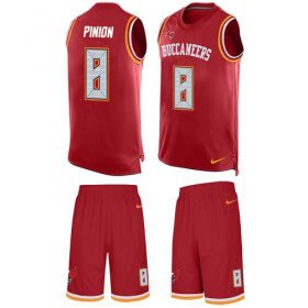 Wholesale Cheap Nike Buccaneers #8 Bradley Pinion Red Team Color Men\'s Stitched NFL Limited Tank Top Suit Jersey