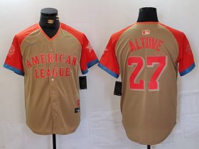 Men\'s Houston Astros #27 Jose Altuve Cream 2024 All Star Limited Stitched Jersey