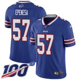 Wholesale Cheap Nike Bills #57 A.J. Epenesas Royal Blue Team Color Men\'s Stitched NFL 100th Season Vapor Untouchable Limited Jersey