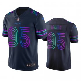 Wholesale Cheap Dallas Cowboys #95 David Irving Navy Vapor Limited City Edition NFL Jersey