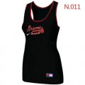 Wholesale Cheap Women's Nike Atlanta Braves Tri-Blend Racerback Stretch Tank Top Black