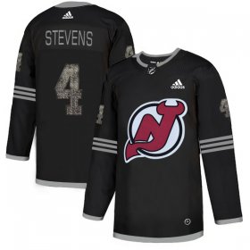 Wholesale Cheap Adidas Devils #4 Scott Stevens Black Authentic Classic Stitched NHL Jersey