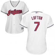 Wholesale Cheap Indians #7 Kenny Lofton White Home Women's Stitched MLB Jersey