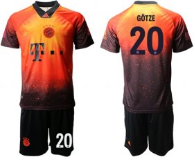 Wholesale Cheap Bayern Munchen #20 Gotze FIFA 19AD Memorial Edition Soccer Club Jersey