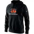 Wholesale Cheap Men's Cincinnati Bengals Nike Black Lockup Pullover Hoodie