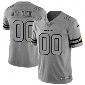 Wholesale Cheap Los Angeles Chargers Custom Men\'s Nike Gray Gridiron II Vapor Untouchable Limited NFL Jersey