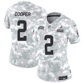 Cheap Women\'s Cleveland Browns #2 Amari Cooper 2024 F.U.S.E Arctic Camo Salute To Service Limited Stitched Jersey(Run Small)