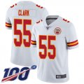 Wholesale Cheap Nike Chiefs #55 Frank Clark White Men's Stitched NFL 100th Season Vapor Limited Jersey