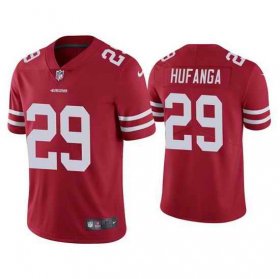 Wholesale Cheap Men San Francisco 49ers #29 Talanoa Hufanga Red Vapor Limited Jersey