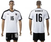 Wholesale Cheap Austria #16 Wimmer White Away Soccer Country Jersey