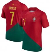 Cheap Men's Portugal Team #7 Cristiano Ronaldo Red Green Soccer Jersey