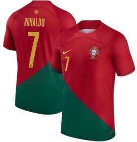 Cheap Men\'s Portugal Team #7 Cristiano Ronaldo Red Green Soccer Jersey