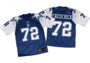 Wholesale Cheap Nike Cowboys #72 Travis Frederick Navy Blue/White Throwback Men's Stitched NFL Elite Jersey