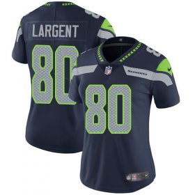 Wholesale Cheap Nike Seahawks #80 Steve Largent Steel Blue Team Color Women\'s Stitched NFL Vapor Untouchable Limited Jersey