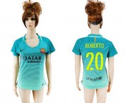 Wholesale Cheap Women's Barcelona #20 S.Roberto Sec Away Soccer Club Jersey