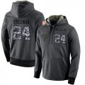 Wholesale Cheap NFL Men's Nike Atlanta Falcons #24 Devonta Freeman Stitched Black Anthracite Salute to Service Player Performance Hoodie