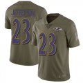 Wholesale Cheap Nike Ravens #23 Tony Jefferson Olive Youth Stitched NFL Limited 2017 Salute to Service Jersey