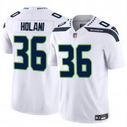 Cheap Men's Seattle Seahawks #36 George Holani White 2024 F.U.S.E Vapor Limited Football Stitched Jersey