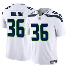 Cheap Men\'s Seattle Seahawks #36 George Holani White 2024 F.U.S.E Vapor Limited Football Stitched Jersey