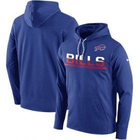 Wholesale Cheap Men\'s Buffalo Bills Nike Royal Sideline Circuit Pullover Performance Hoodie