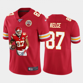 Cheap Kansas City Chiefs #87 Travis Kelce Nike Team Hero 6 Vapor Limited NFL 100 Jersey Red