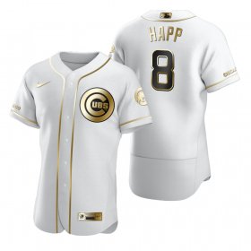 Wholesale Cheap Chicago Cubs #8 Andre Dawson White Nike Men\'s Authentic Golden Edition MLB Jersey