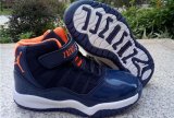 Wholesale Cheap Kids Air Jordan 11 Shoes Blue/orange-white