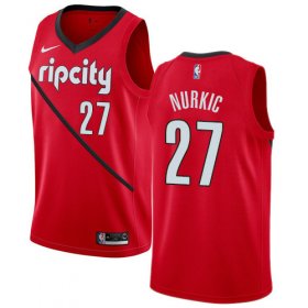 Wholesale Cheap Nike Blazers #27 Jusuf Nurkic Red NBA Swingman Earned Edition Jersey