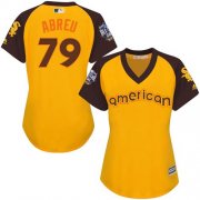 Wholesale Cheap White Sox #79 Jose Abreu Gold 2016 All-Star American League Women's Stitched MLB Jersey