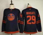 Wholesale Cheap Youth Edmonton Oilers #29 Leon Draisaitl Navy Blue 50th Anniversary Adidas Stitched NHL Jersey