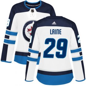 Wholesale Cheap Adidas Jets #29 Patrik Laine White Road Authentic Women\'s Stitched NHL Jersey