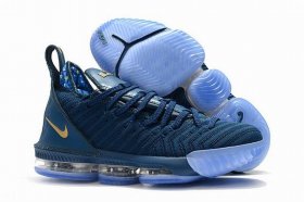 Wholesale Cheap Nike Lebron James 16 Air Cushion Shoes Philippines Blue Gold