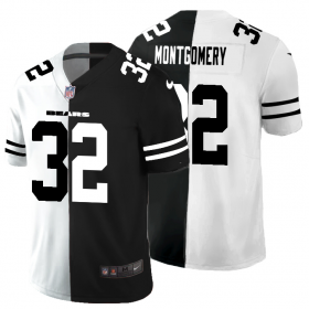 Cheap Chicago Bears #32 David Montgomery Men\'s Black V White Peace Split Nike Vapor Untouchable Limited NFL Jersey