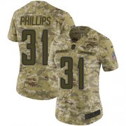 Wholesale Cheap Nike Chargers #31 Adrian Phillips Camo Women's Stitched NFL Limited 2018 Salute to Service Jersey