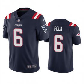 Wholesale Cheap Men\'s New England Patriots #6 Nick Folk Navy Vapor Untouchable Limited Stitched Jersey