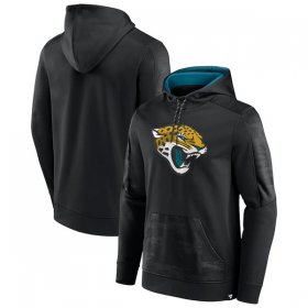 Wholesale Cheap Men\'s Jacksonville Jaguars Black On The Ball Pullover Hoodie