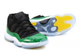 Wholesale Cheap Air Jordan 11 Retro Shoes Black/green-white