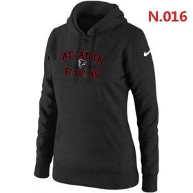 Wholesale Cheap Women\'s Nike Atlanta Falcons Heart & Soul Pullover Hoodie Black