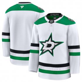 Men\'s Dallas Stars Blank White 2024-25 Away Stitched Hockey Jersey