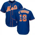 Wholesale Cheap Mets #18 Travis d'Arnaud Blue Team Logo Fashion Stitched MLB Jersey