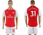 Wholesale Cheap Arsenal #31 Kolasinac Home Soccer Club Jersey