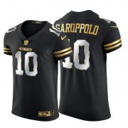 Wholesale Cheap San Francisco 49ers #10 Jimmy Garoppolo Men's Nike Black Edition Vapor Untouchable Elite NFL Jersey