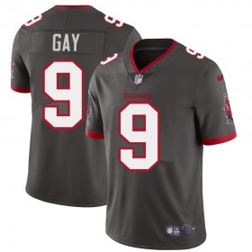 Wholesale Cheap Tampa Bay Buccaneers #9 Matt Gay Men\'s Nike Pewter Alternate Vapor Limited Jersey