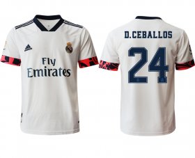 Wholesale Cheap Men 2020-2021 club Real Madrid home aaa version 24 white Soccer Jerseys2