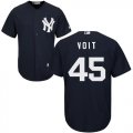 Wholesale Cheap New York Yankees #45 Luke Voit Majestic Cool Base Jersey Navy