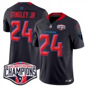 Cheap Men's Houston Texans #24 Derek Stingley Jr. Navy 2nd Alternate F.U.S.E. 2024 AFC South Division Champions Vapor Limited Stitched Football Jersey