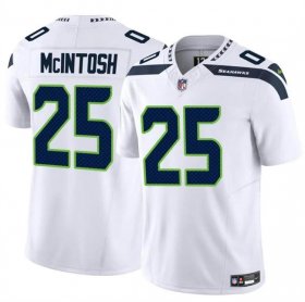 Cheap Men\'s Seattle Seahawks #25 Kenny McIntosh White 2024 F.U.S.E Vapor Limited Football Stitched Jersey