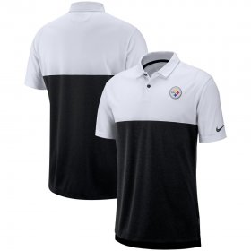 Wholesale Cheap Pittsburgh Steelers Nike Sideline Early Season Performance Polo White Black